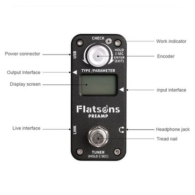 Multifunktionaler Vorverstärker-Effektprozessor Für Gitarre Und Bass Unive N1U1