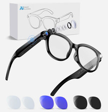Ai Smart Glasses GWBEN AI Smart Glasses Bluetooth Camera Voice Assistant USB