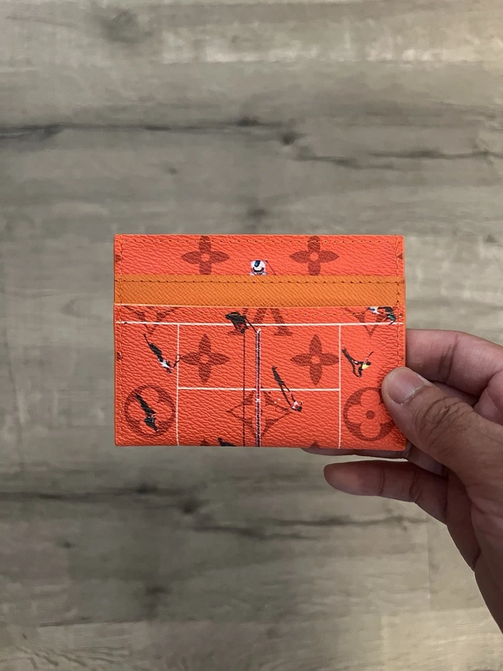 Portatarjetas de tenis Louis Vuitton naranja Foto 2 de 3