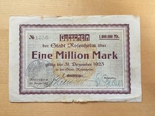ROSENHEIM: Gutschein über 1 Million Mark vom...