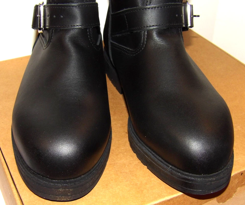 NEW CLASSIC BLACK LEATHER 10" ENGINEER/MOTORCYCLE BOOTS/LINED/MADE IN USA 8.5 W - Image 4 of 4