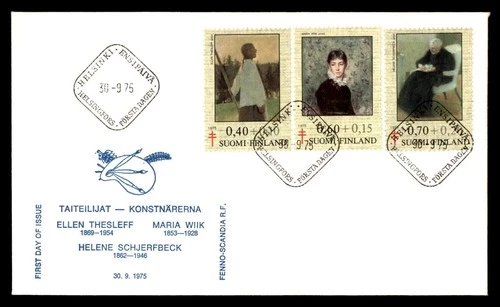 Mayfairstamps Finland FDC 1975 Paintings TB Combo First Day Cover aaw_61699