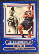 2025 Panini WNBA Donruss Basketball Jewell Loyd Blue Press Proof Franchise...