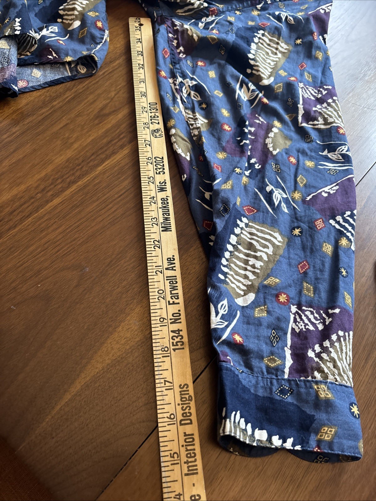 Mens   Sears  multicolor abstract   Button Cotton… - image 11