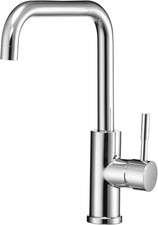 RV Streamline Squared-Arc Single Handle Kitchen Sink Faucet - Optional Deck Plat