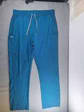 Landau Forward Women's L Modern Fit Stretch Blue Scrub Pants Pockets