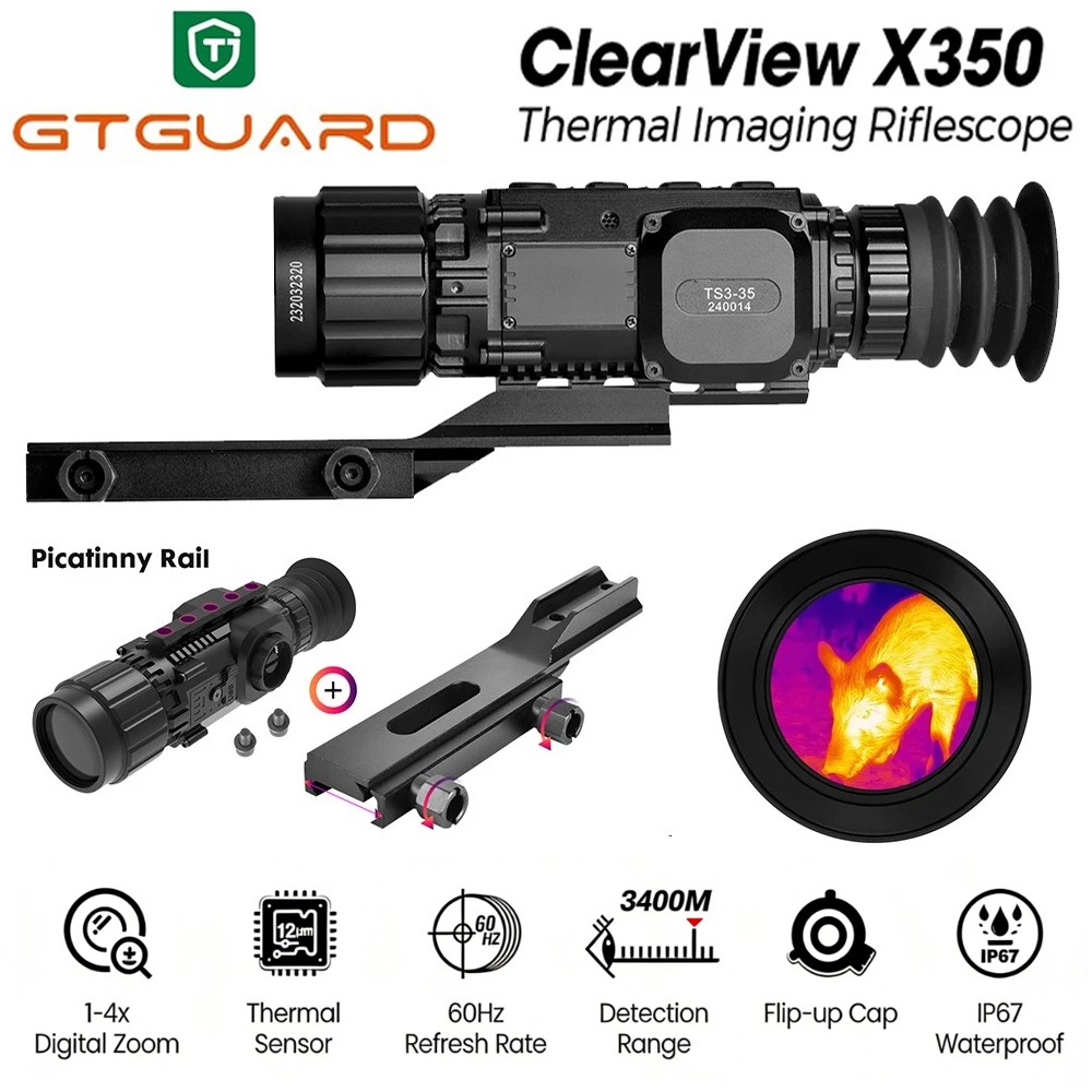 X350 Thermal Imaging Scope 35mm 384x288 12um Thermal Monocular Scope for Hunting