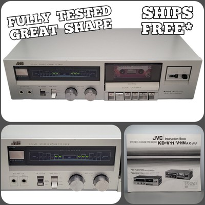 JVC KD-V11J Metal Cassette Tape Deck Player Recorder Vintage 1983 JAPAN + MANUAL