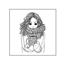 Beautiful Girl DIY Silicone Clear Stamp Cling Seal Scrapbook Embossing Album