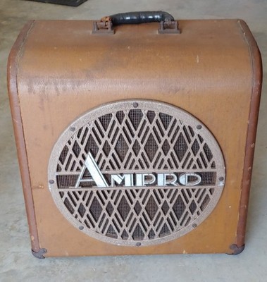 Orig 1940's AMPRO Art Deco UNLOADED Extension 12'' SPEAKER CABINET (No Speaker)