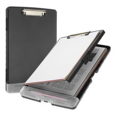 Clipboard with Storage Large Capacity Clipboards Case, Black