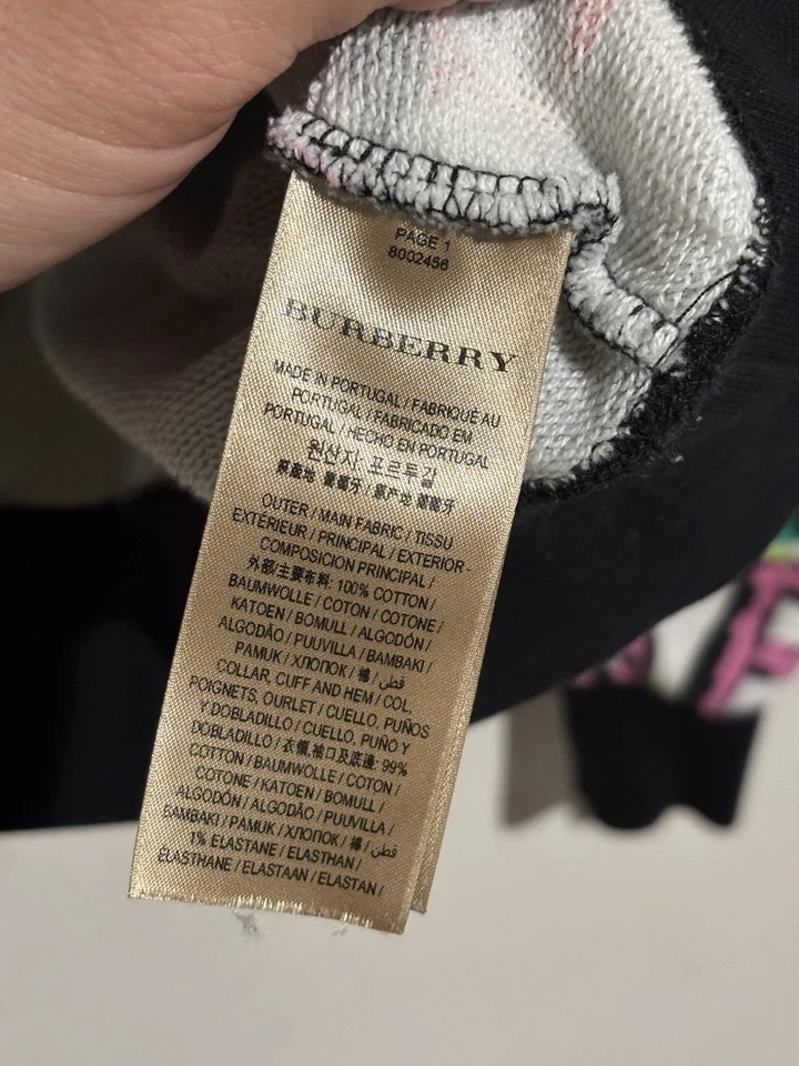 Estampado de logotipo de graffiti de Burberry multicolor para mujer talla Xs de gran tamaño Foto 4 de 4