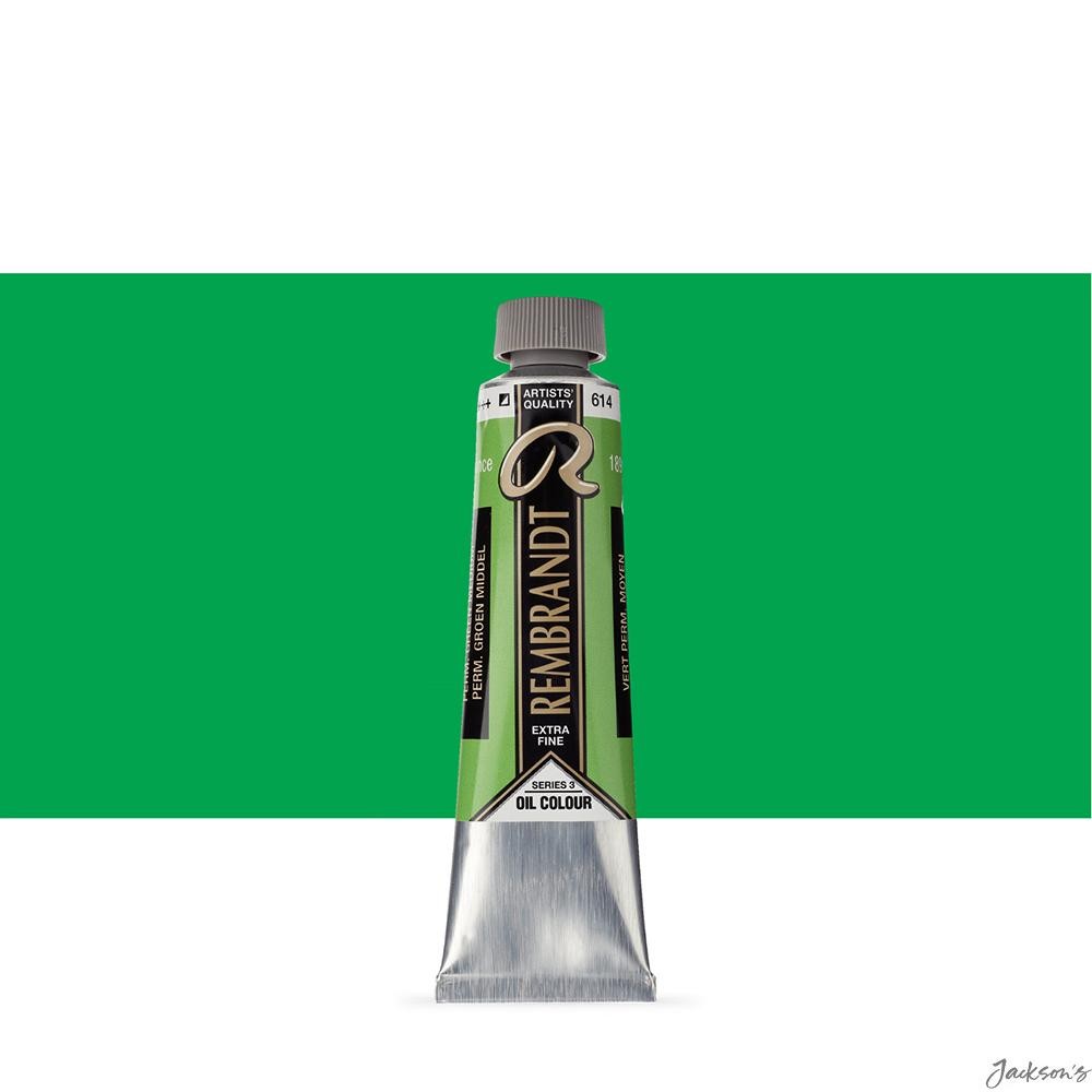 Royal Talens Rembrandt Oil Paint Tube PG7 PY154 40ml Permanent Green Medium