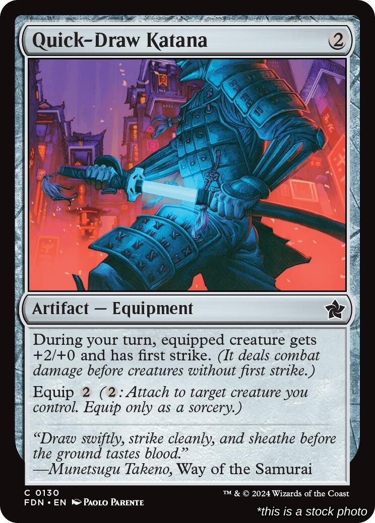 Quick-Draw Katana Common 130 FDN Foundations Near Mint NM Magic