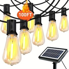 Waterproof LED String Lights 100ft ST38 Dimmable Remote Outdoor Patio  Wedding