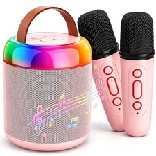 Mini Party Karaoke Machine Toy for Audlts, Portable Led Karaoke Toy Speaker w...