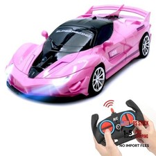 Remote Control Car RC Cars for Girls, Rechargeable RC Racing, Electric Pink