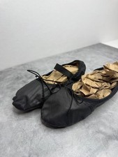 Bloch Black Leather Ballet Slippers Full Sole Dance Shoes Child Size 2.5 C