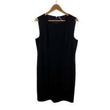 NWT T Tahari Black Cali Sheath Dress Sz 16 Classic Office Cocktail Career Formal