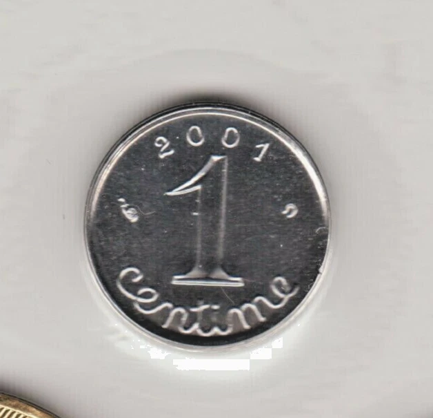1 CENTIME 2001 ÉPI BU FDC SOUS SCELLÉ - Photo 1/1
