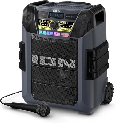 ION Block Rocker XL - Portable Bluetooth Outdoor Party Speaker, 220W, with... 