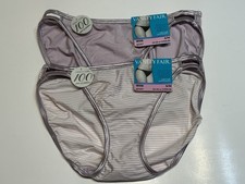 NWT Vanity Fair Illumination String Bikini 18108 2 PAIRS Size 6 M Purple