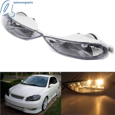 For 2002-2004 Toyota Camry Clear Lens Fog Lights Driving Lamps Right&Left Side