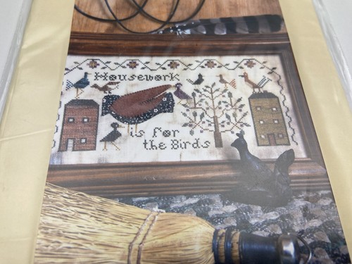 Heartstring Samplery Housework Is For The Birds Counted Cross Stitch Pattern 6P - Picture 2 of 3