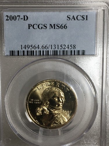 2007-D SACAGAWEA DOLLAR PCGS MS66 Business Strike free shipping #2458