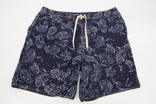 Vintage Polo Ralph Lauren Swim Trunks Mens Navy Paisley Shorts Size 40