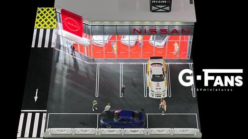 Diorama 1:64 Auto Garage Modell LED Beleuchtung Stadtauto Showroom Szene Vitrinenmodell - Bild 44 von 188