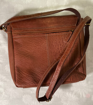 ROWALLAN Brown Leather Shoulder Crossbody Messenger Handbag
