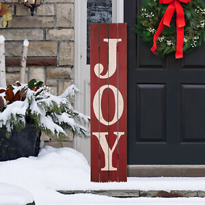 Joy Wreath Christmas Hanging Plaque 