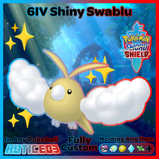 ✨ Ultra SHINY 6IV SWABLU ✨ Pokemon SWORD and SHIELD - Max lv1 +Free MasterBall
