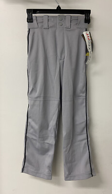 Wilson Relaxed Hemmed Bottom Pants YOUTH size SMALL 23-25'' baseball gray & black