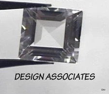 DIAMOND QUARTZ 6 MM SQUARE CUT  3 PIECE SET ALL NATURAL AAA