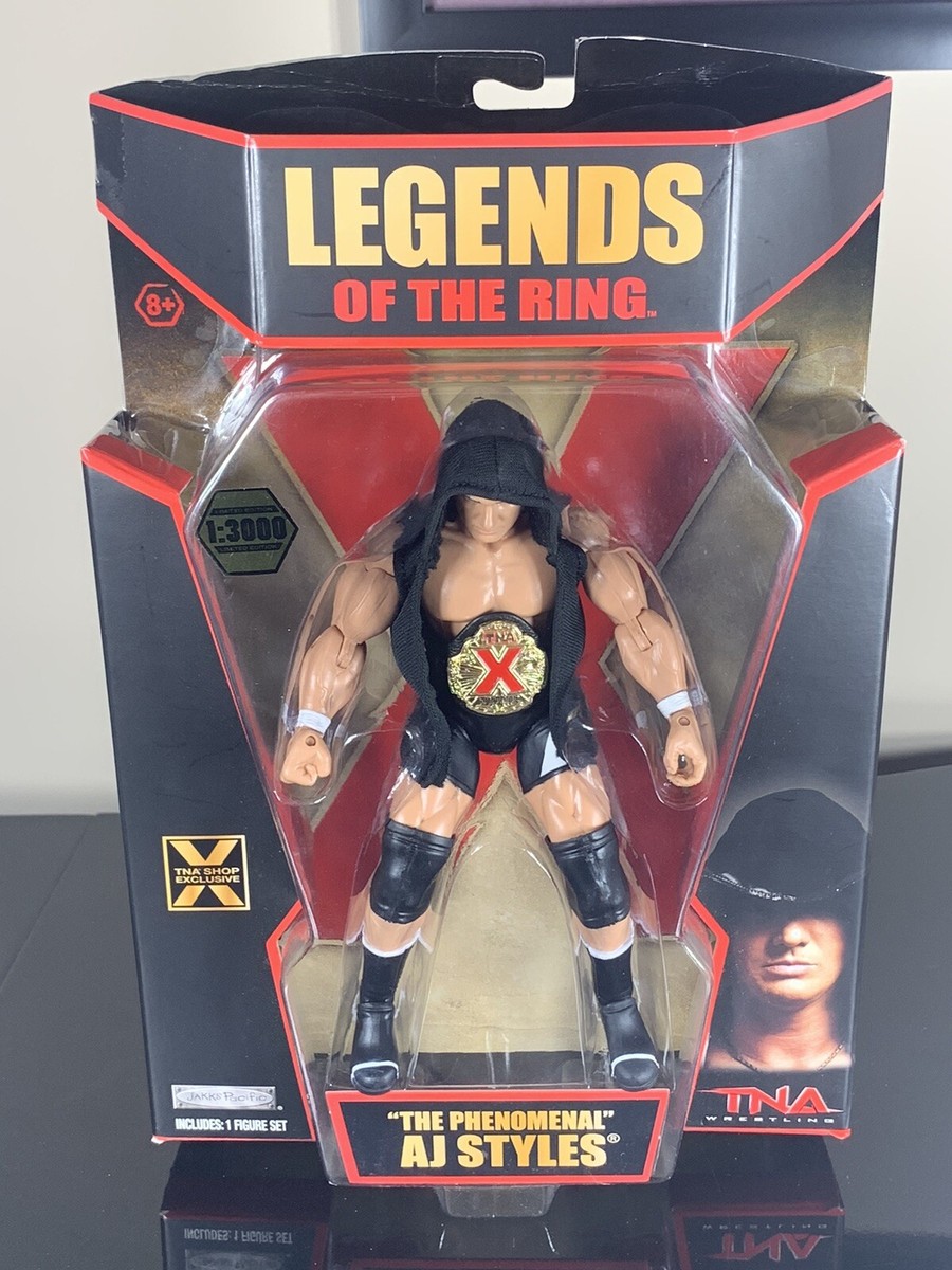 TNA Legends of the Ring AJ Styles Variant Hood on Figure TNA Legends of the Ring AJ Styles Variant Hood on Figure