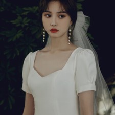 Bridal Bowknot Short Veils Double Layer Hair Clip Wedding Hair Accessories