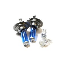 Audi Q5 8R H7 501 100w Super White Xenon HID Low Dip/LED Side Light Bulbs Set