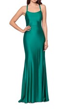 Xscape 4843 Lace Up Back Gown SZ 6 Jade $279
