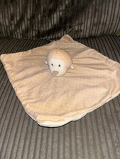 Mothercare Spotty Brown Jungle Monkey Comforter Blanket, Cream Underside, VGC