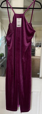 BNWT NEXT PURPLE STRAPPY VELOUR FEEL EVENING DRESS - SIZE 18!!