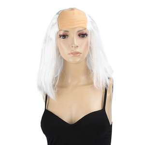 Halloween Bald Cap Unisex Cosplay Olds Wig Scientist Doctor