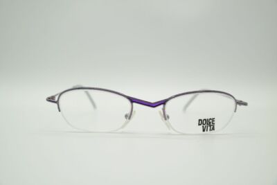 Vintage Casanova DVL-2 Violet Half-Rim Glasses Eyeglasses NOS
