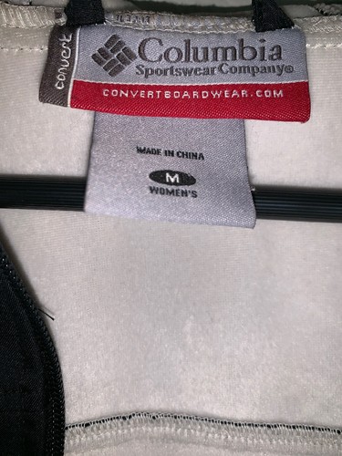 Columbia Convert Mens Vintage Winter Snowboard Hooded Full Zip Jacket Black L - Picture 8 of 10