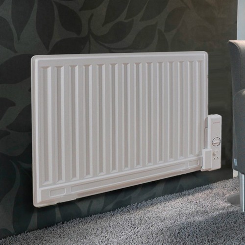 Electric Oil Filled Radiator Flat Panel Slim Wall Mounted Portable Thermostatic