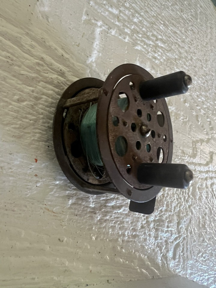 Vintage Metal Fly Fishing Reel W/ Plastic Handle eBay