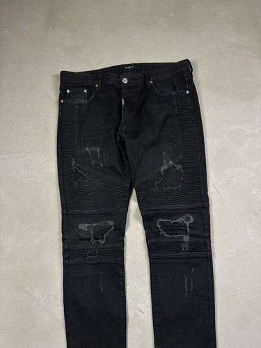 Represent Biker Distressed Skinny Slim Denim Pants - Picture 3 of 12