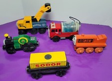 Thomas Friends Wooden 5 lot Butch,Terence,Trevor,Water Tanker, Sodor,Cargo Car