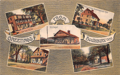 SOUTHBURY, CT ~ MULTI-VIEW PC ~ R.A. GRAEF, PUB. ~ used 1911